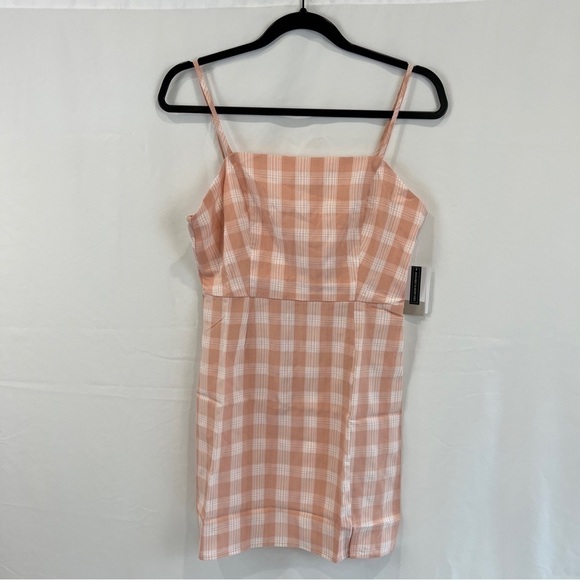 Nordstrom BP Mini Dress in Coral White Gingham - Picture 4 of 9